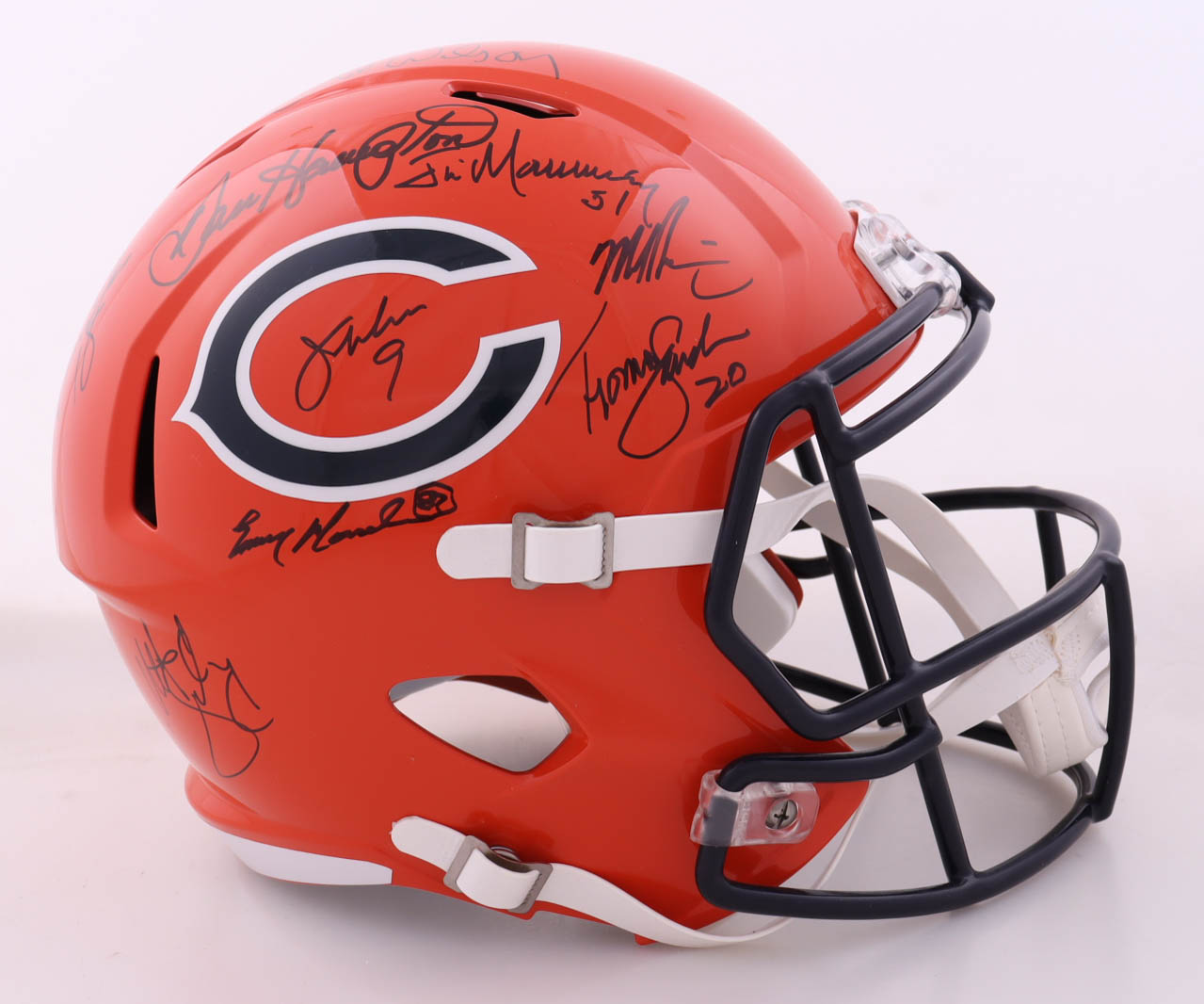 Bears Full-Size Speed Helmet Team-Signed By (10) With Dan Hampton, Mike Singletary, Jim McMahon, Matt Suhey (JSA) at PristineAuction.com Bears Full-Size Speed Helmet Team-Signed By (10) With Dan Hampton, Mike Singletary, Jim McMahon, Matt Suhey (JSA) at PristineAuction.com