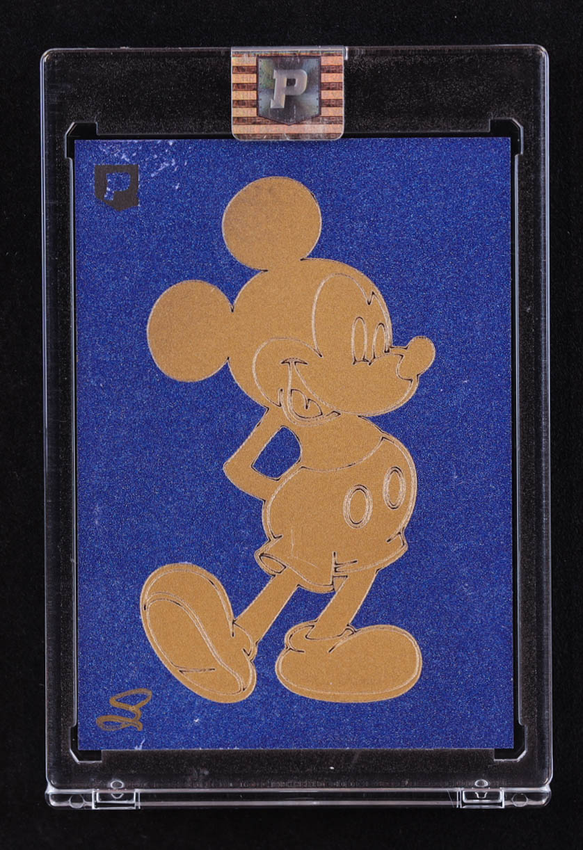 True Blue Mickey Mause Disney Original Art Sketch Card By Scott 
