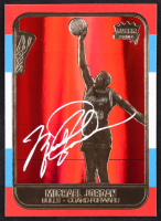 Michael Jordan 1997 Fleer Premier Signature Series Red Holo Refractor 23Kt Gold Card at PristineAuction.com