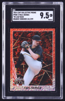 Paul Skenes 2024 Leaf '90 Leaf Base Collective Promo Orange Shimmer #90B5 RC #151/299 (SGC 9.5) at PristineAuction.com