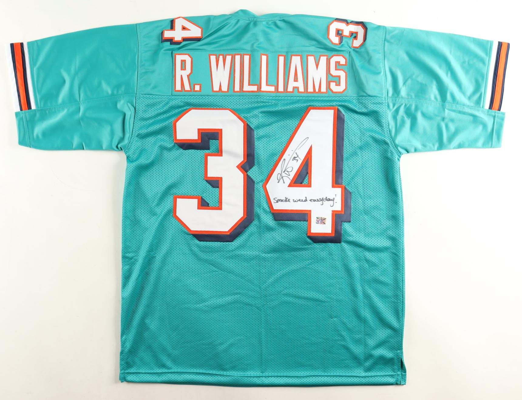 Ricky Williams Signed Jersey Inscribed "Smoke Weed Everyday!" (Radtke) at PristineAuction.com Ricky Williams Signed Jersey Inscribed "Smoke Weed Everyday!" (Radtke) at PristineAuction.com