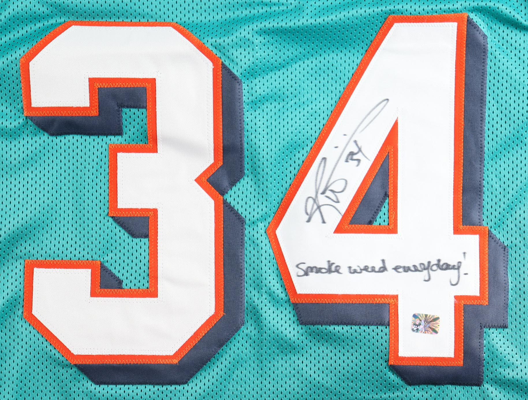 Ricky Williams Signed Jersey Inscribed "Smoke Weed Everyday!" (Radtke) at PristineAuction.com Ricky Williams Signed Jersey Inscribed "Smoke Weed Everyday!" (Radtke) at PristineAuction.com