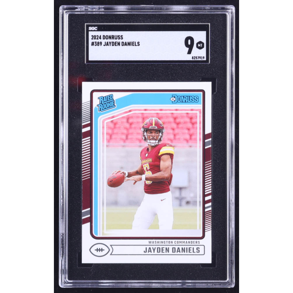 Jayden Daniels 2024 Donruss #389 RR RC (SGC 9) at PristineAuction.com