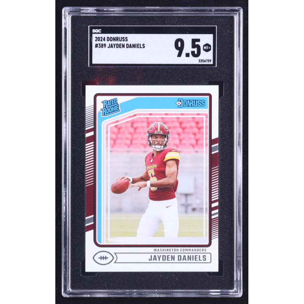 Jayden Daniels 2024 Donruss #389 RR RC (SGC 9.5) at PristineAuction.com