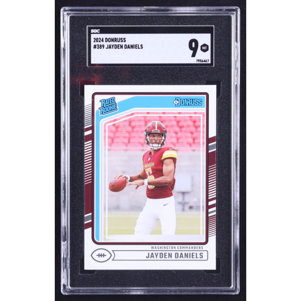 Jayden Daniels 2024 Donruss #389 RR RC (SGC 9) at PristineAuction.com