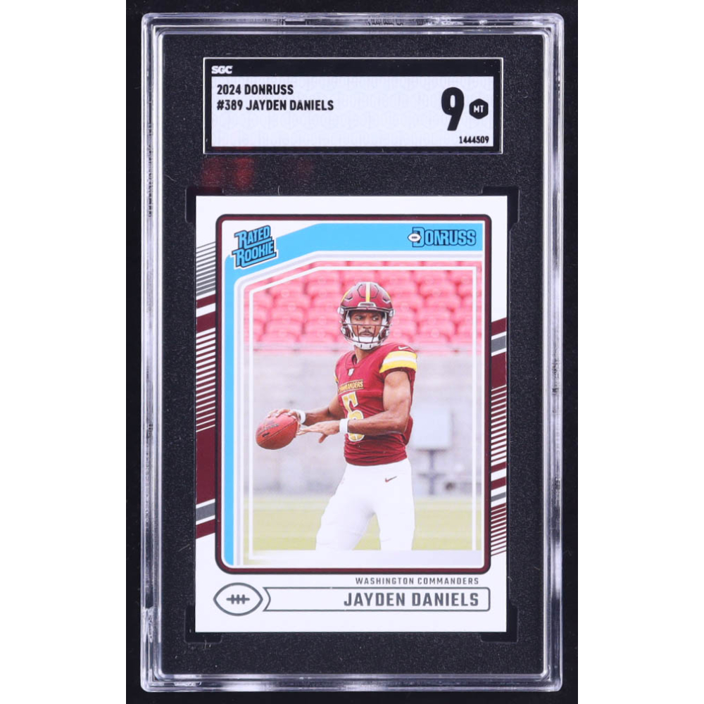 Jayden Daniels 2024 Donruss #389 RR RC (SGC 9) at PristineAuction.com