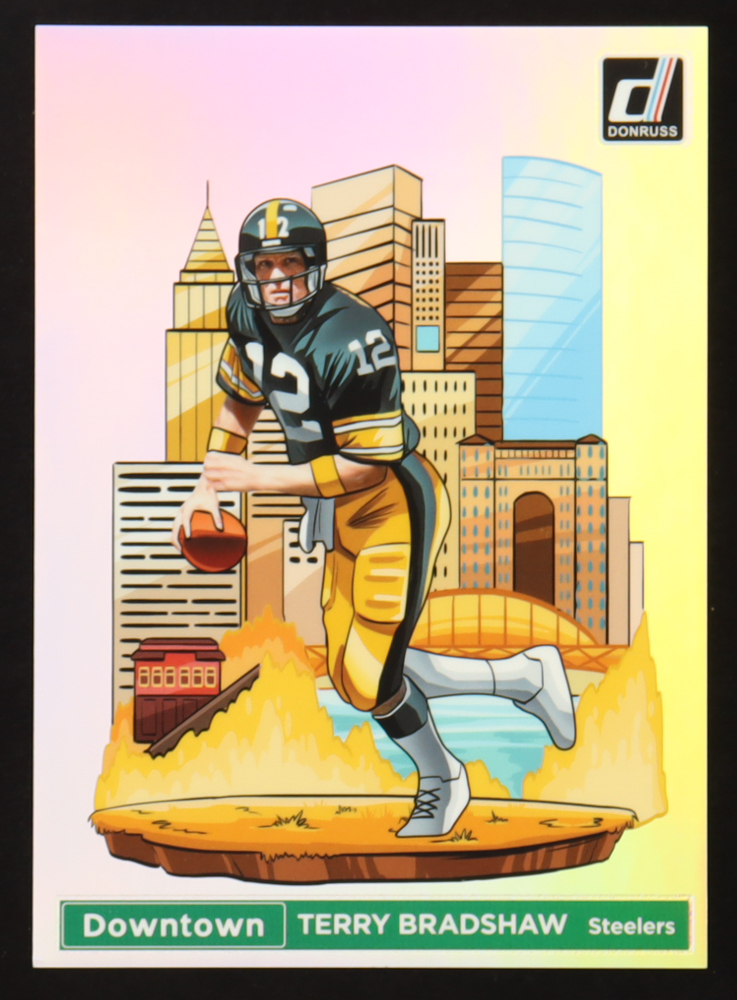 Terry Bradshaw 2024 Panini Donruss Football Oversized Downtown Jumbo #10 at PristineAuction.com Terry Bradshaw 2024 Panini Donruss Football Oversized Downtown Jumbo #10 at PristineAuction.com