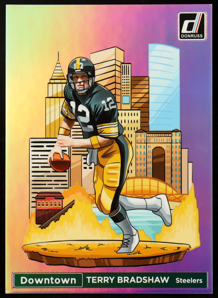 Terry Bradshaw 2024 Panini Donruss Football Oversized Downtown Jumbo #10 at PristineAuction.com Terry Bradshaw 2024 Panini Donruss Football Oversized Downtown Jumbo #10 at PristineAuction.com