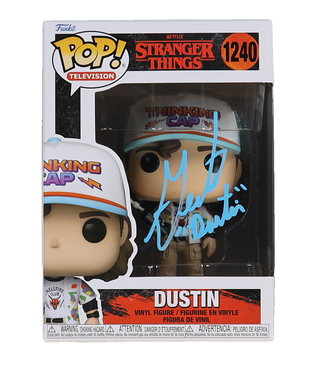 Gaten Matarazzo Signed "Stranger Things" #1240 Dustin Funko Pop! Vinyl Figure Inscribed "Dustin" (JSA) at PristineAuction.com Gaten Matarazzo Signed "Stranger Things" #1240 Dustin Funko Pop! Vinyl Figure Inscribed "Dustin" (JSA) at PristineAuction.com
