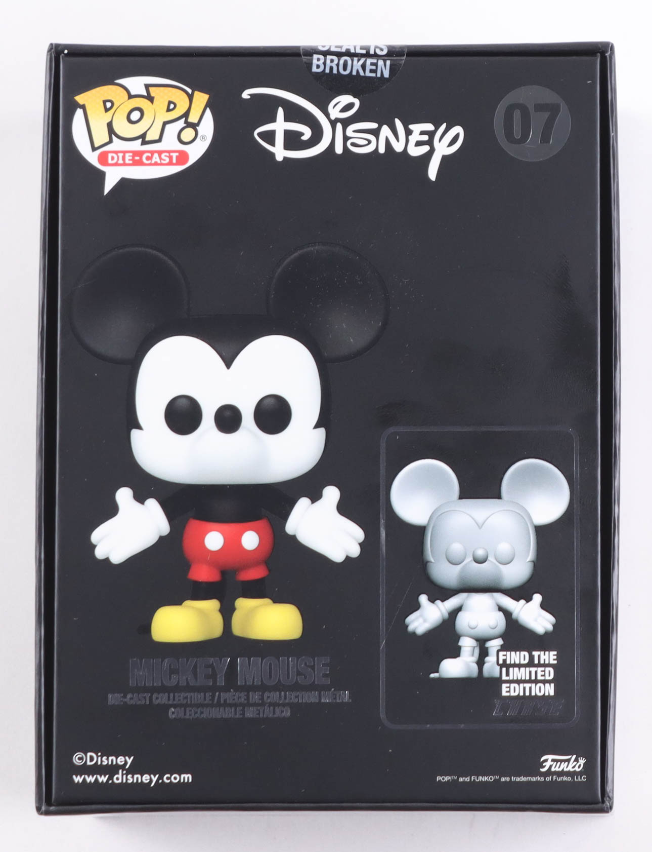 "Disney" Mickey Mouse #07 Funko Pop! Die-Cast Vinyl Figure (Factory Sealed) at PristineAuction.com "Disney" Mickey Mouse #07 Funko Pop! Die-Cast Vinyl Figure (Factory Sealed) at PristineAuction.com