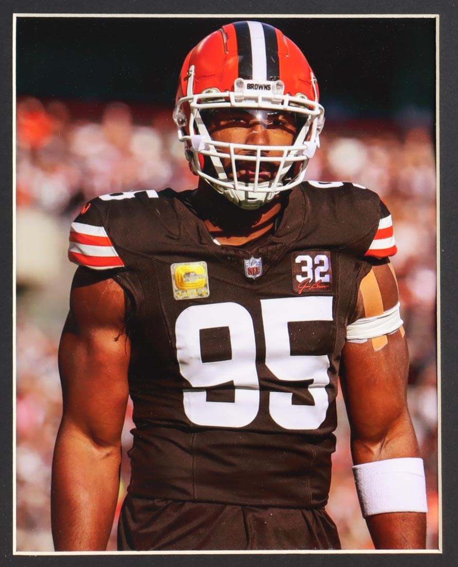 Myles Garrett Signed Custom Framed Jersey Display (Beckett) at PristineAuction.com Myles Garrett Signed Custom Framed Jersey Display (Beckett) at PristineAuction.com