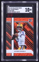 Jayden Daniels 2024 Leaf Collective Promo Pro Set Shimmer Orange #PSB3 #150/299 RC (SGC 10) at PristineAuction.com