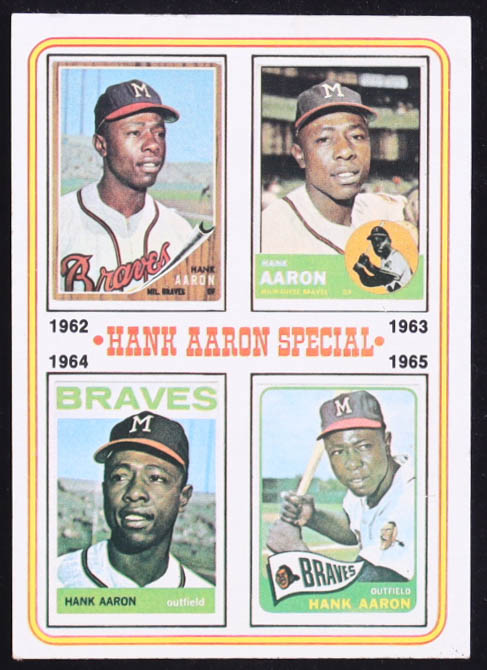 Hank Aaron 1974 Topps #4 / 62-65 at PristineAuction.com Hank Aaron 1974 Topps #4 / 62-65 at PristineAuction.com