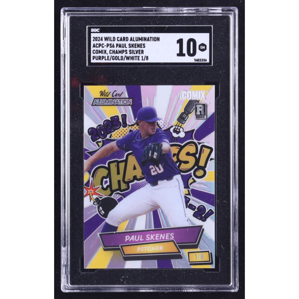 Paul Skenes 2024 Wild Card Alumination Comix Prismatic Silver #ACPCPS6 #1/8 RC (SGC 10) at PristineAuction.com