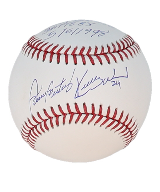 Kerry Wood & Sandy Martinez Signed OML Baseball With Inscriptions (JSA) at PristineAuction.com Kerry Wood & Sandy Martinez Signed OML Baseball With Inscriptions (JSA) at PristineAuction.com