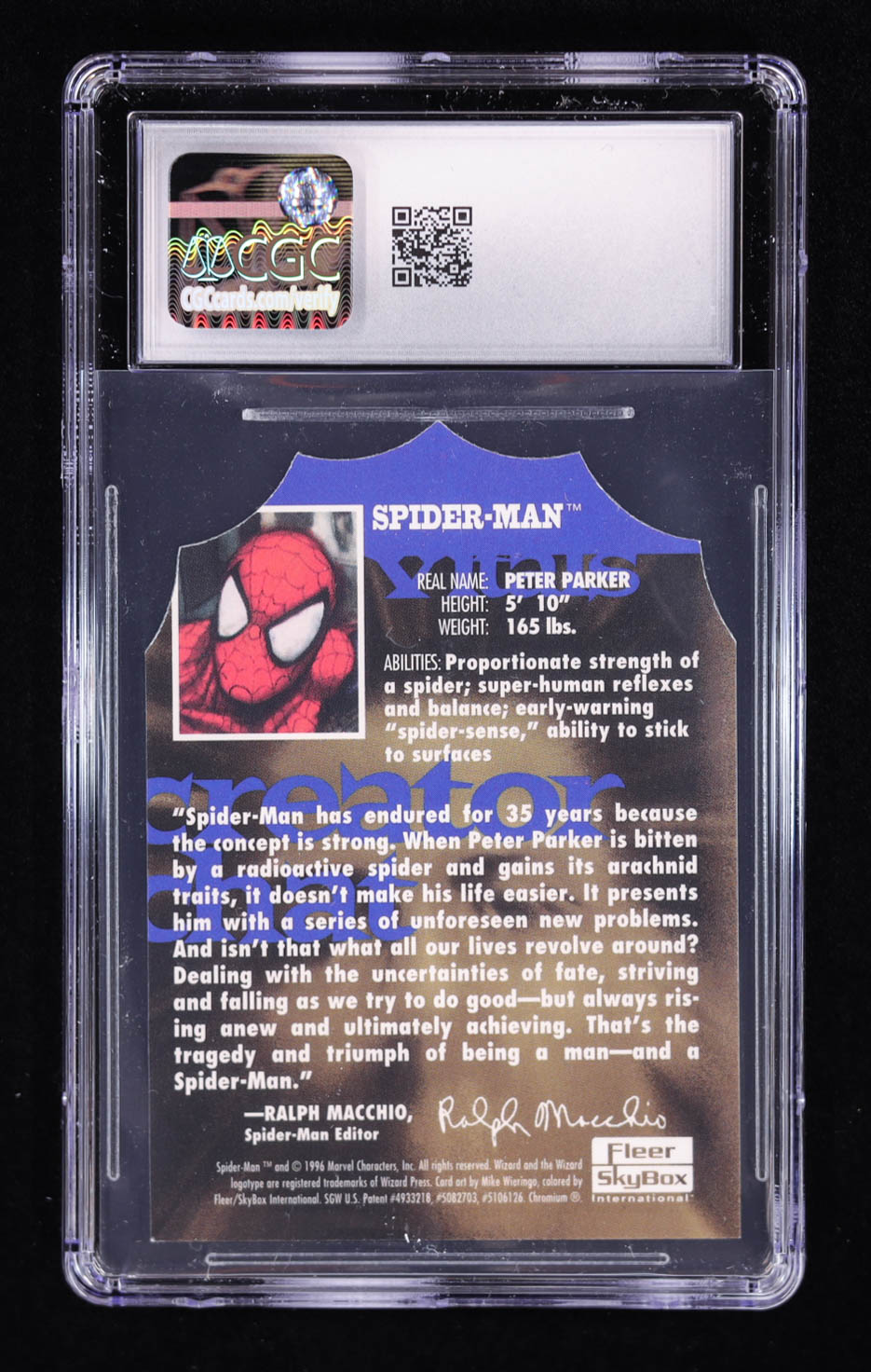 Spider-Man 1992-97 Wizard Magazine Series 4 #8 Wieringo Wizard #63 Die-Cut (CGC 8.5) at PristineAuction.com Spider-Man 1992-97 Wizard Magazine Series 4 #8 Wieringo Wizard #63 Die-Cut (CGC 8.5) at PristineAuction.com