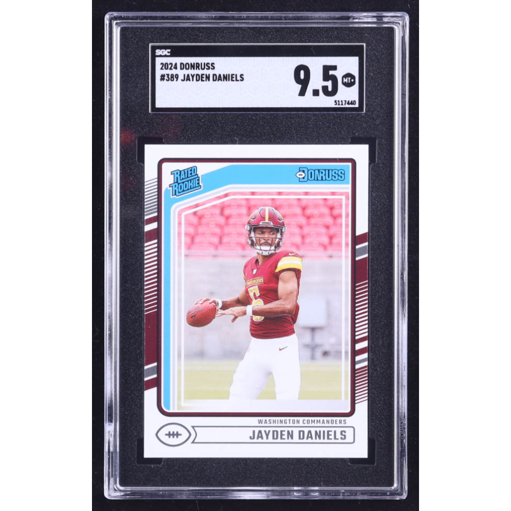 Jayden Daniels 2024 Donruss #389 RR RC (SGC 9.5) at PristineAuction.com