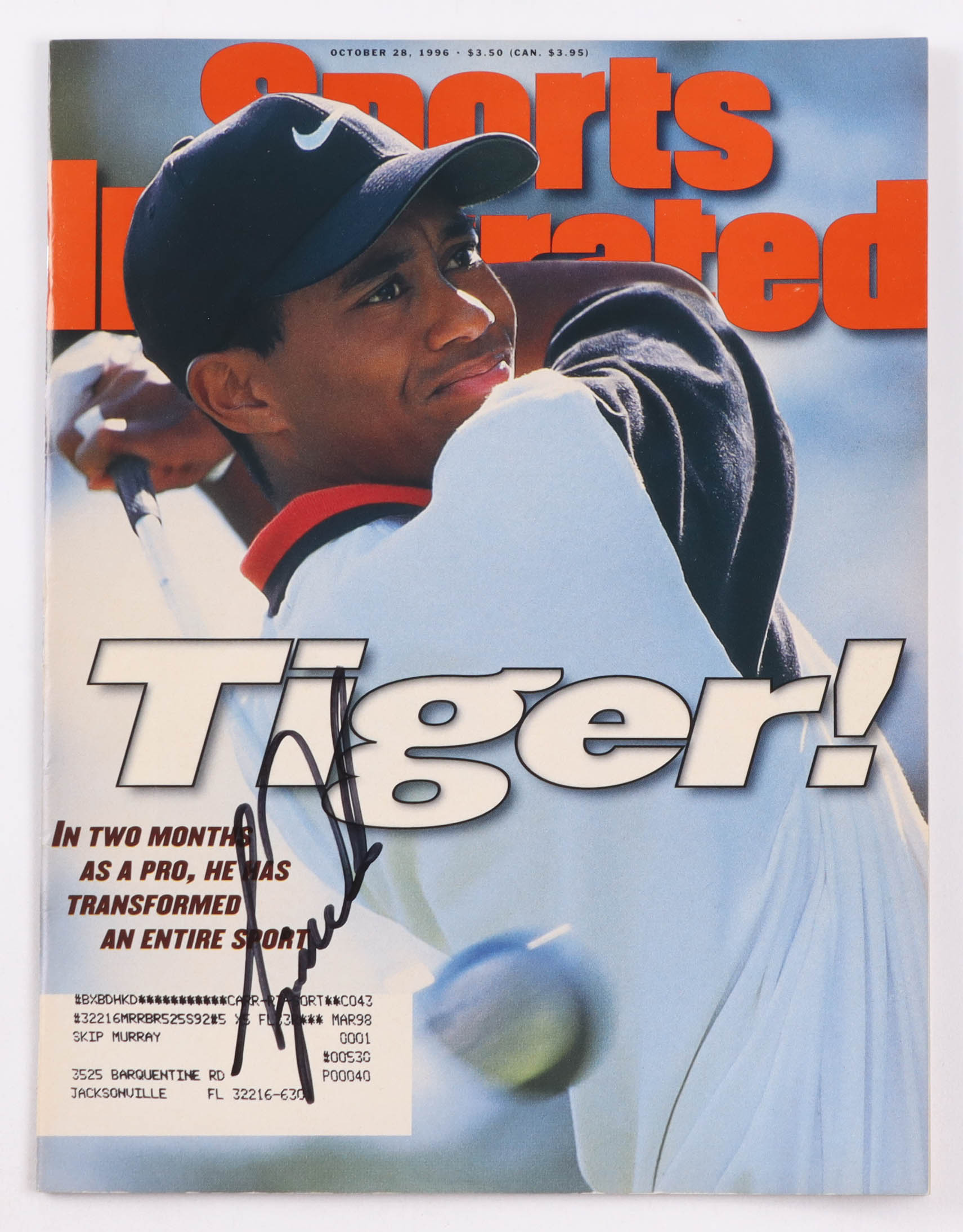 Tiger Woods Signed 1996 Sports Illustrated Magazine (JSA) at PristineAuction.com Tiger Woods Signed 1996 Sports Illustrated Magazine (JSA) at PristineAuction.com