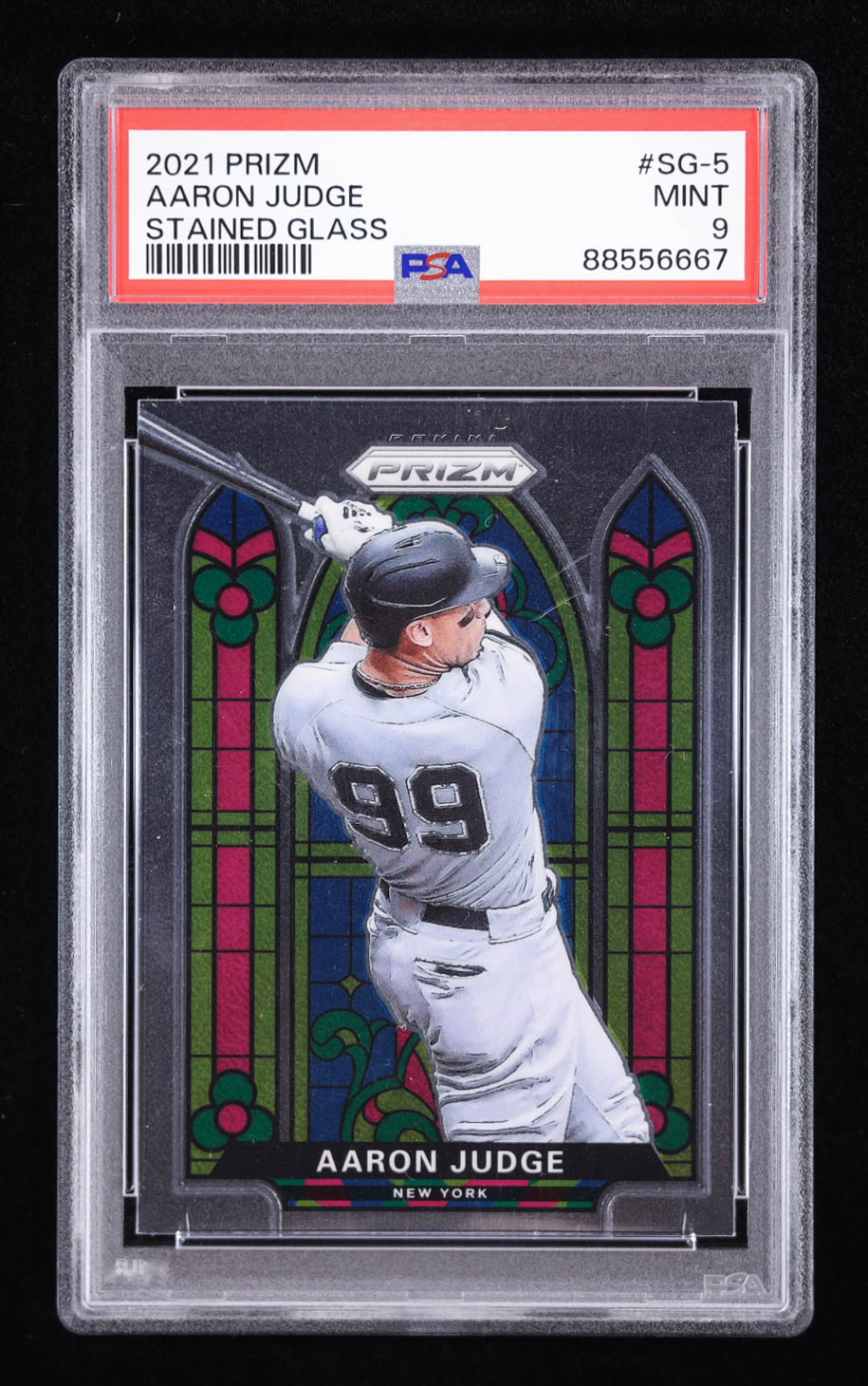 Aaron Judge 2021 Panini Prizm Stained Glass #5 (PSA 9) at PristineAuction.com Aaron Judge 2021 Panini Prizm Stained Glass #5 (PSA 9) at PristineAuction.com