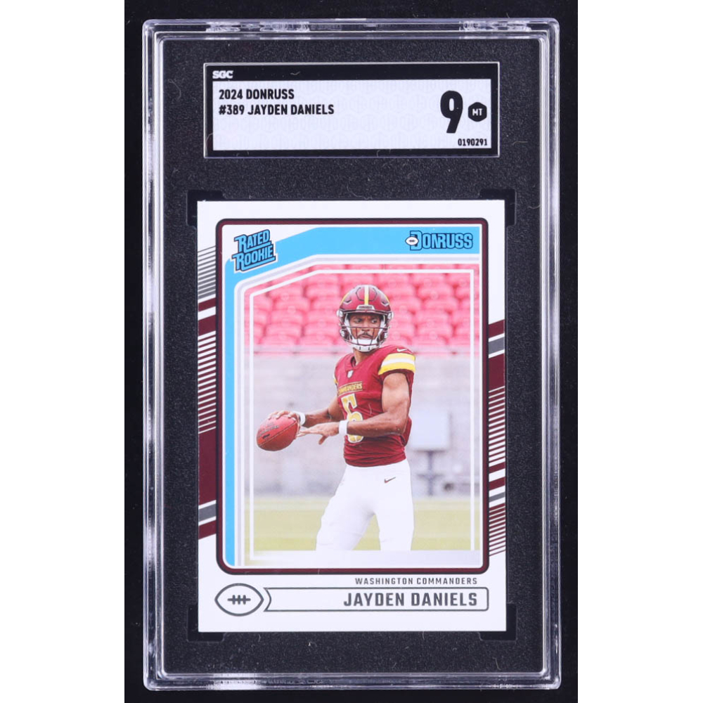 Jayden Daniels 2024 Donruss #389 RR RC (SGC 9) at PristineAuction.com