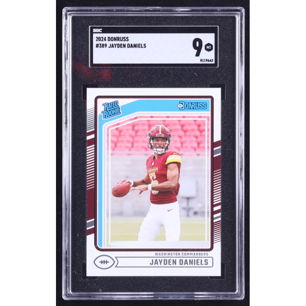 Jayden Daniels 2024 Donruss #389 RR RC (SGC 9) at PristineAuction.com
