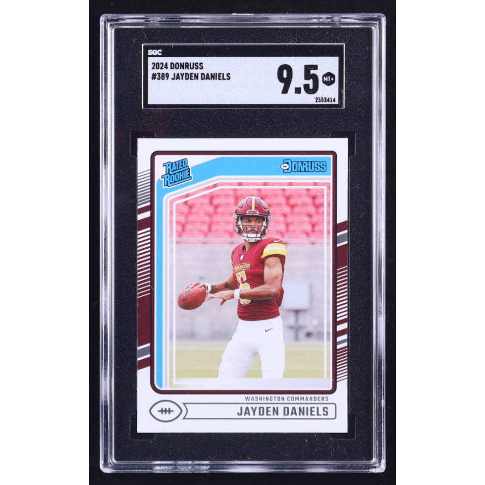 Jayden Daniels 2024 Donruss #389 RR RC (SGC 9.5) at PristineAuction.com