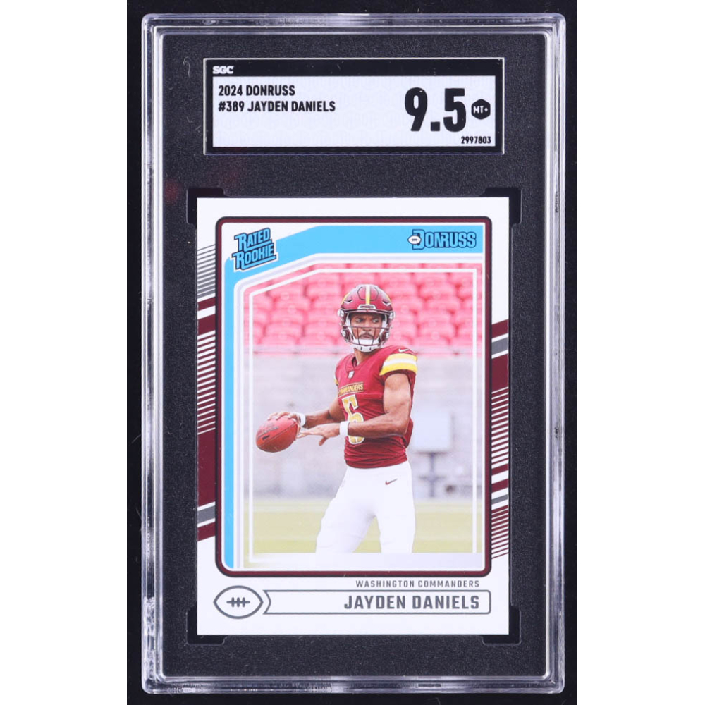 Jayden Daniels 2024 Donruss #389 RR RC (SGC 9.5) at PristineAuction.com