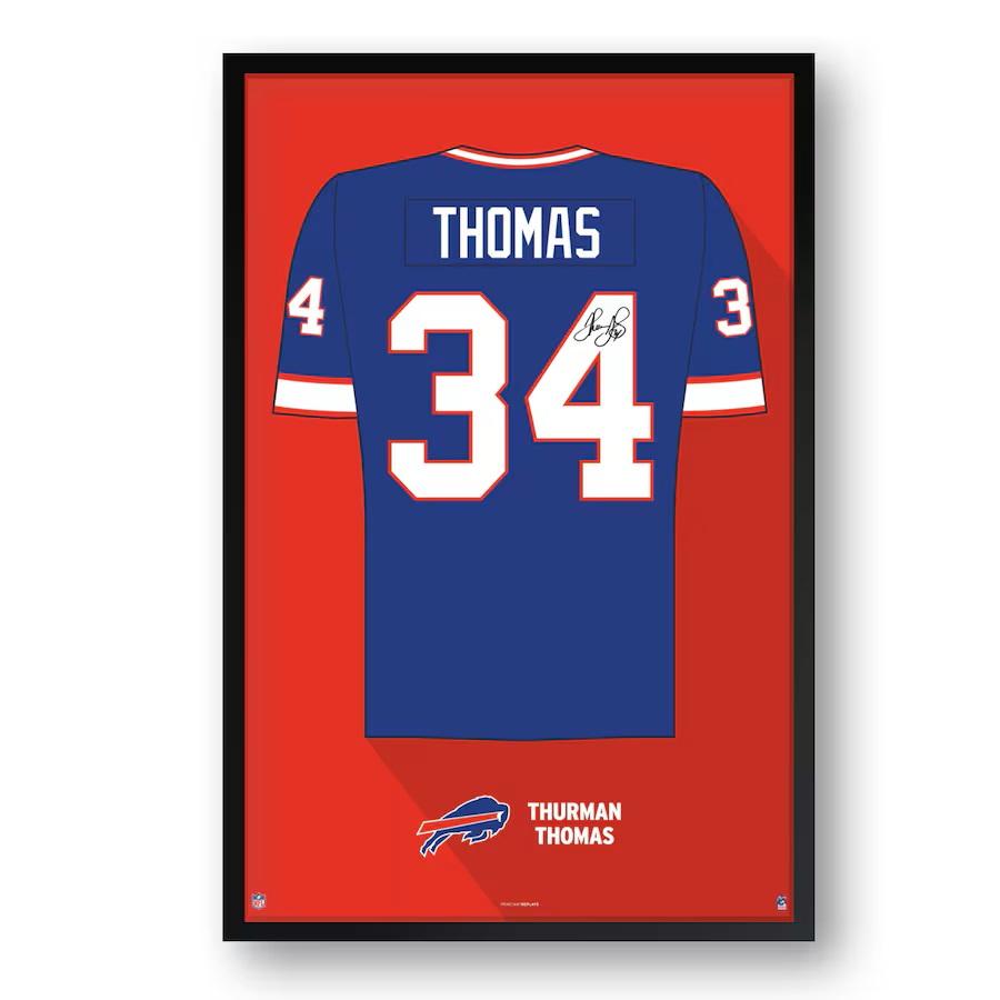 Thurman Thomas Bills Custom Framed Jersey Art Print at PristineAuction.com Thurman Thomas Bills Custom Framed Jersey Art Print at PristineAuction.com