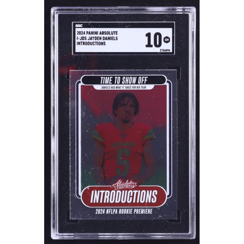 Jayden Daniels 2024 Absolute Introductions #18 RC (SGC 10) at PristineAuction.com