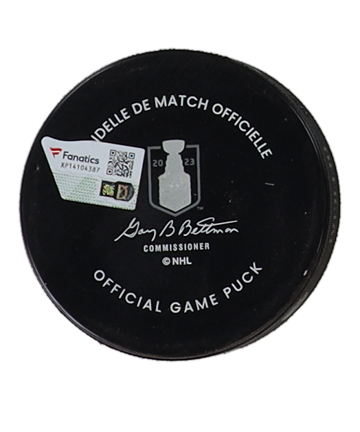 Adin Hill Signed 2023 Stanley Cup Logo Hockey Game Puck (Fanatics) at PristineAuction.com Adin Hill Signed 2023 Stanley Cup Logo Hockey Game Puck (Fanatics) at PristineAuction.com