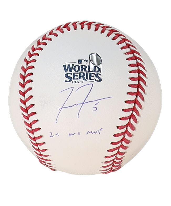 Freddie Freeman Signed OML Baseball Inscribed "24 WS MVP" (MLB) at PristineAuction.com Freddie Freeman Signed OML Baseball Inscribed "24 WS MVP" (MLB) at PristineAuction.com
