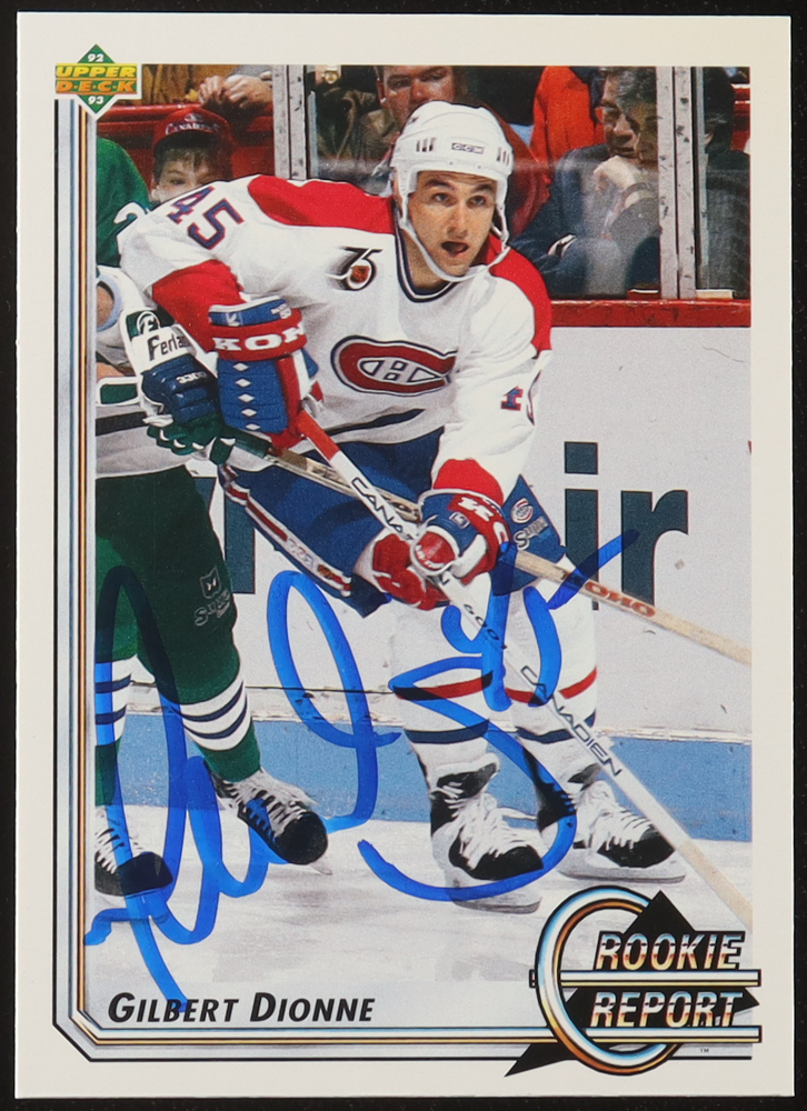 Gilbert Dionne Signed 1992-93 Upper Deck #356 (Premium) at PristineAuction.com Gilbert Dionne Signed 1992-93 Upper Deck #356 (Premium) at PristineAuction.com
