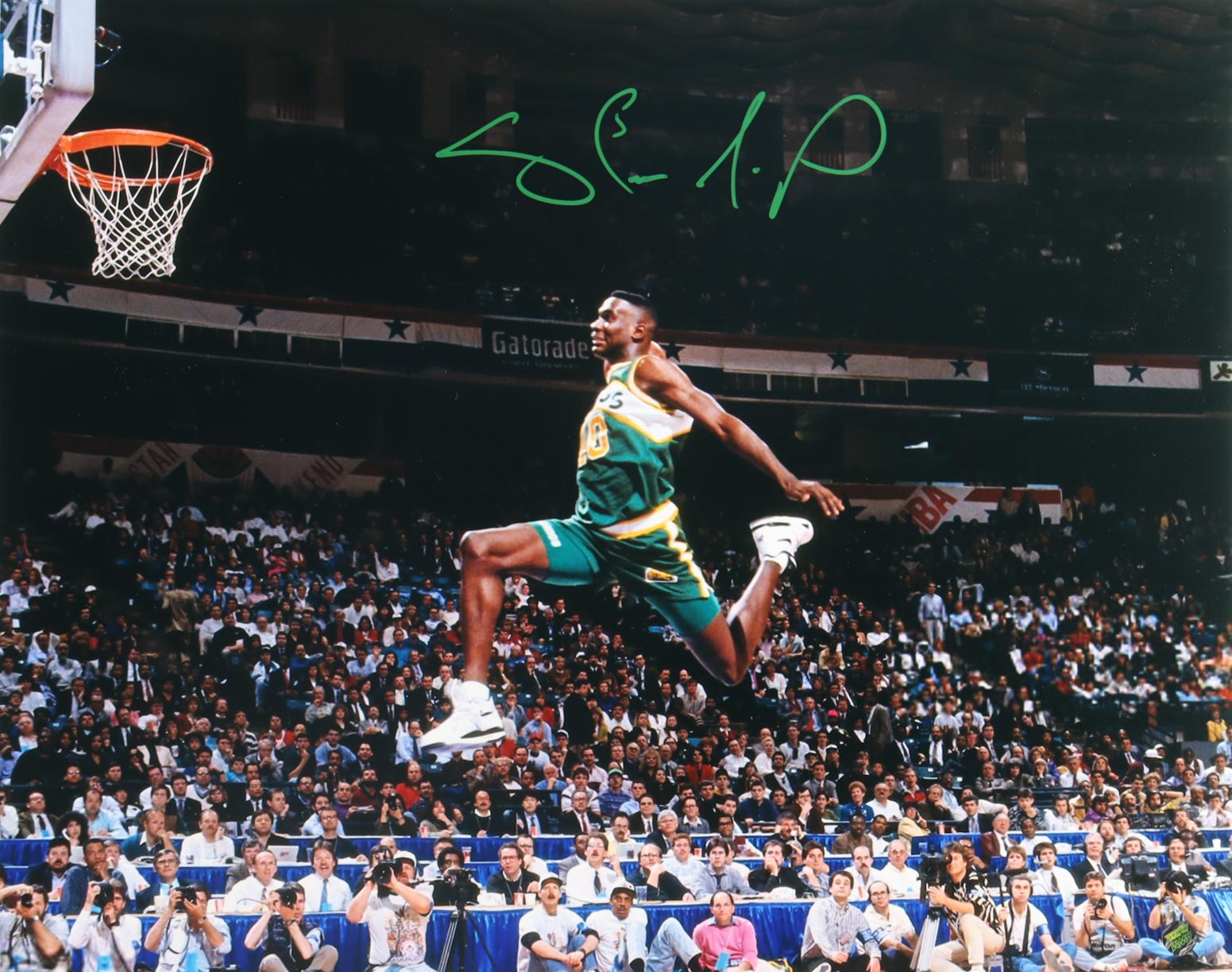 Shawn Kemp Signed SuperSonics 16x20 Photo (AWM) at PristineAuction.com Shawn Kemp Signed SuperSonics 16x20 Photo (AWM) at PristineAuction.com