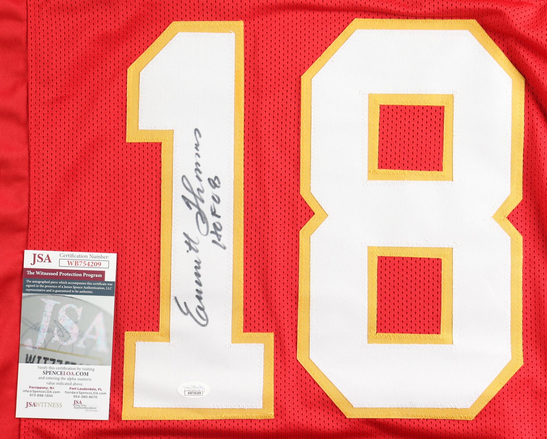 Emmitt Thomas Signed Jersey Inscribed "HOF 08" (JSA) at PristineAuction.com Emmitt Thomas Signed Jersey Inscribed "HOF 08" (JSA) at PristineAuction.com