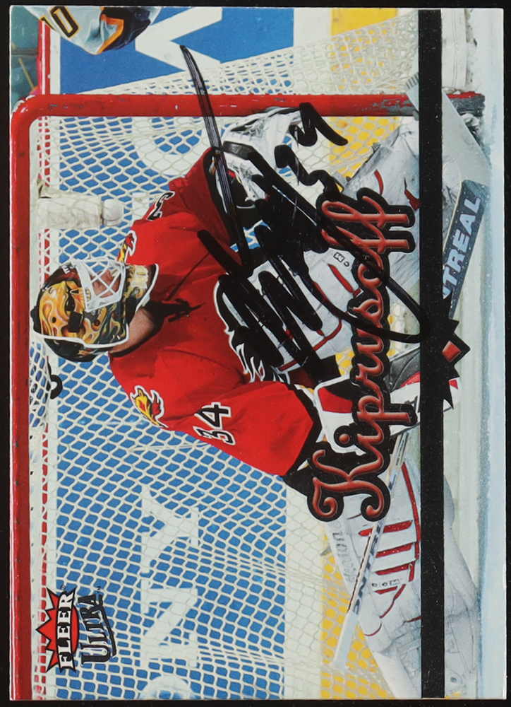 Miikka Kiprusoff Signed 2005-06 Fleer #30 (Premium) at PristineAuction.com Miikka Kiprusoff Signed 2005-06 Fleer #30 (Premium) at PristineAuction.com