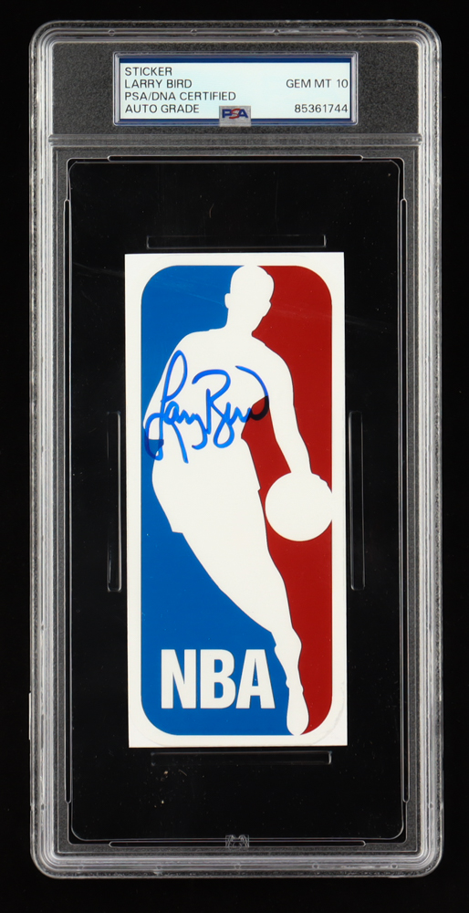 Larry Bird Signed NBA Logo Decal Sticker (PSA | Autograph Graded PSA 10) at PristineAuction.com Larry Bird Signed NBA Logo Decal Sticker (PSA | Autograph Graded PSA 10) at PristineAuction.com