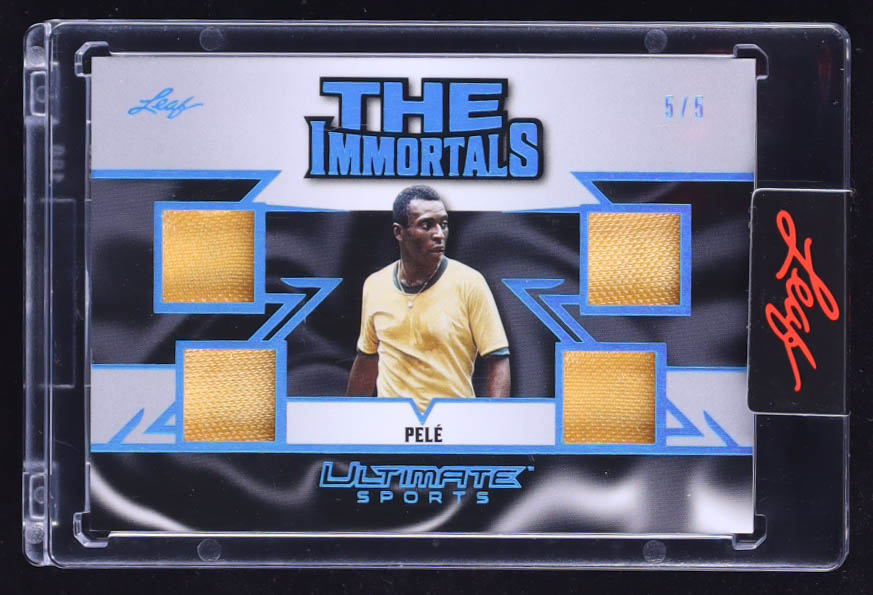 Pele 2024 Leaf Ultimate Sports The Immortals Spectrum Platinum Blue #I15 #5/5 at PristineAuction.com Pele 2024 Leaf Ultimate Sports The Immortals Spectrum Platinum Blue #I15 #5/5 at PristineAuction.com