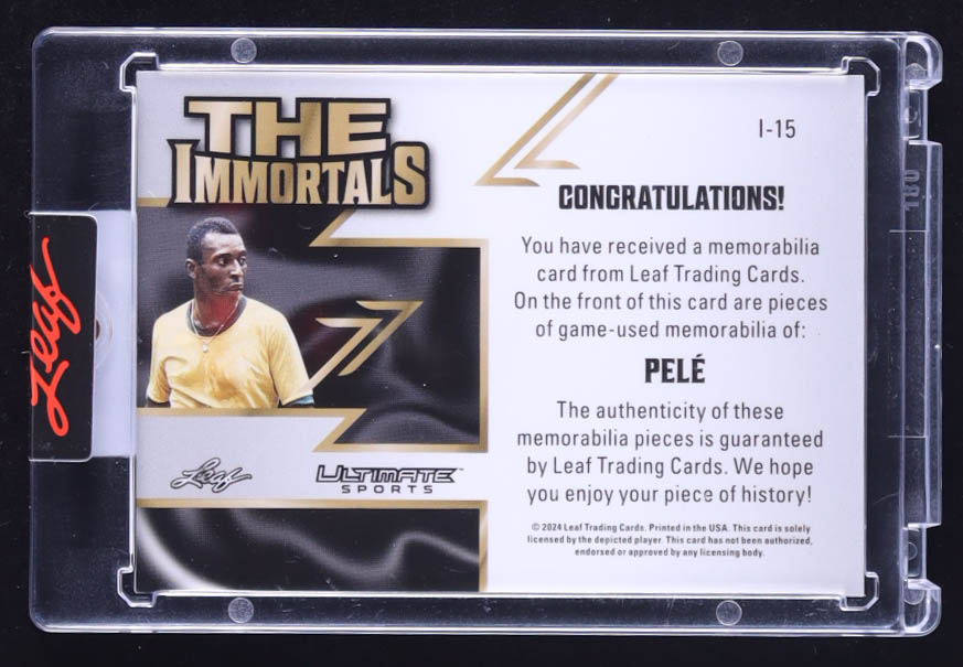 Pele 2024 Leaf Ultimate Sports The Immortals Spectrum Platinum Blue #I15 #5/5 at PristineAuction.com Pele 2024 Leaf Ultimate Sports The Immortals Spectrum Platinum Blue #I15 #5/5 at PristineAuction.com