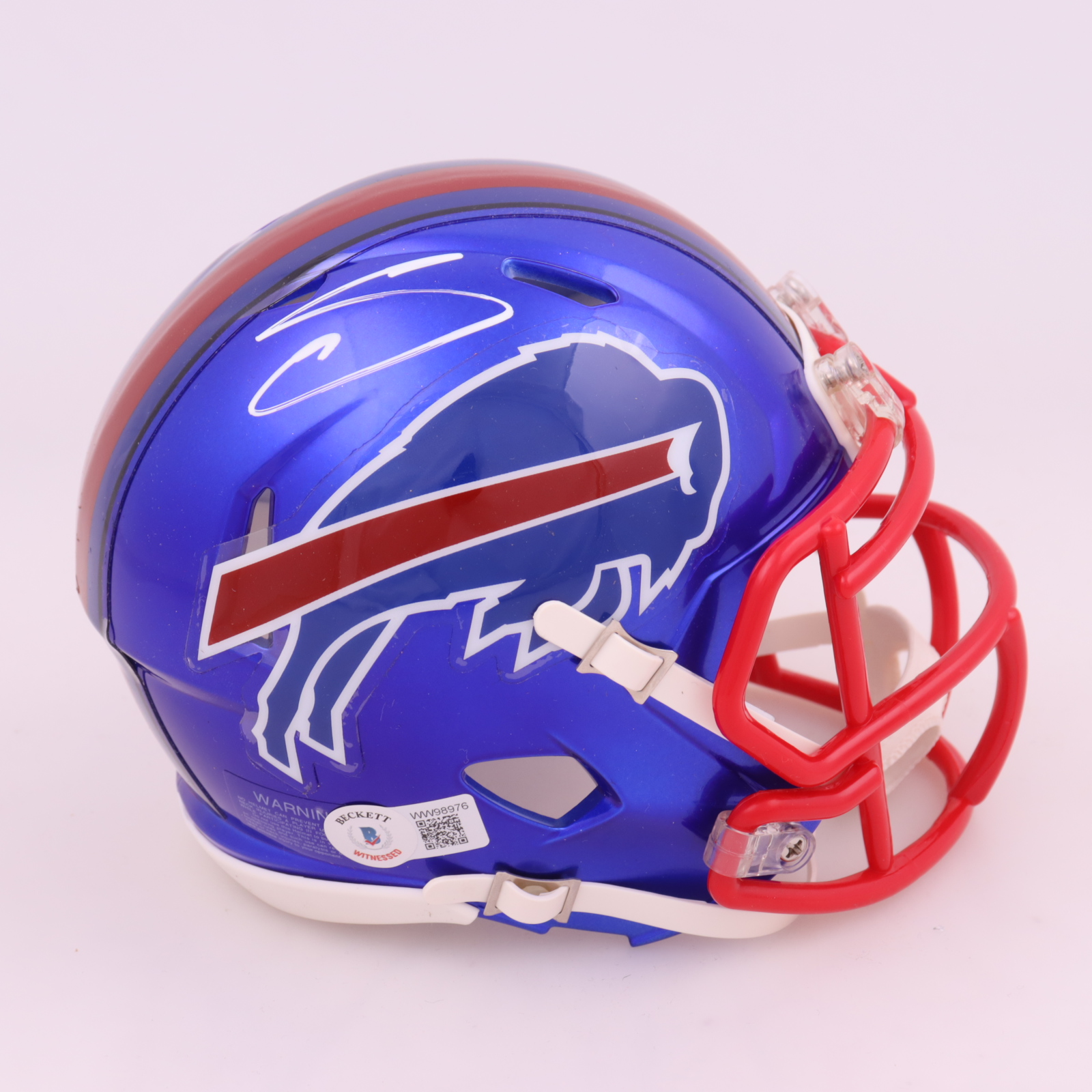 Stefon Diggs Signed Bills Flash Alternate Speed Mini Helmet (Beckett) at PristineAuction.com Stefon Diggs Signed Bills Flash Alternate Speed Mini Helmet (Beckett) at PristineAuction.com