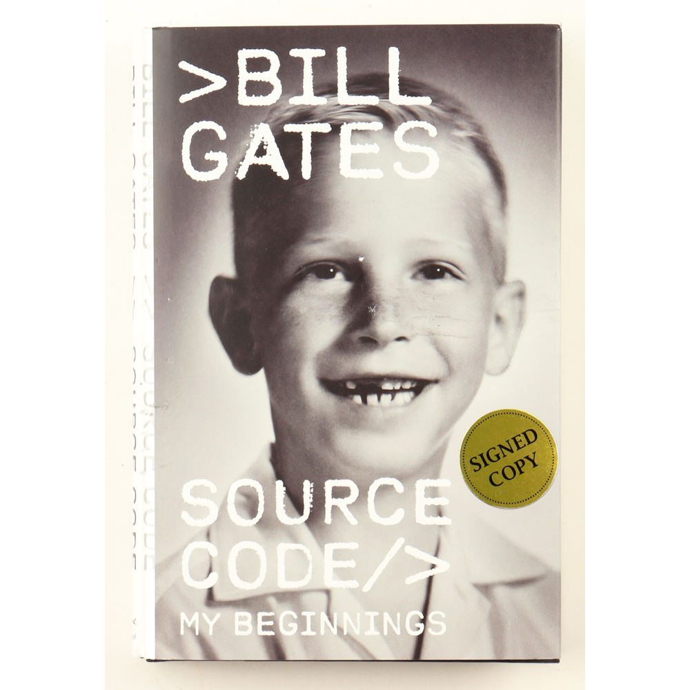 Bill Gates Signed "Source Code: My Beginnings" Hardcover Book (ACOA ...