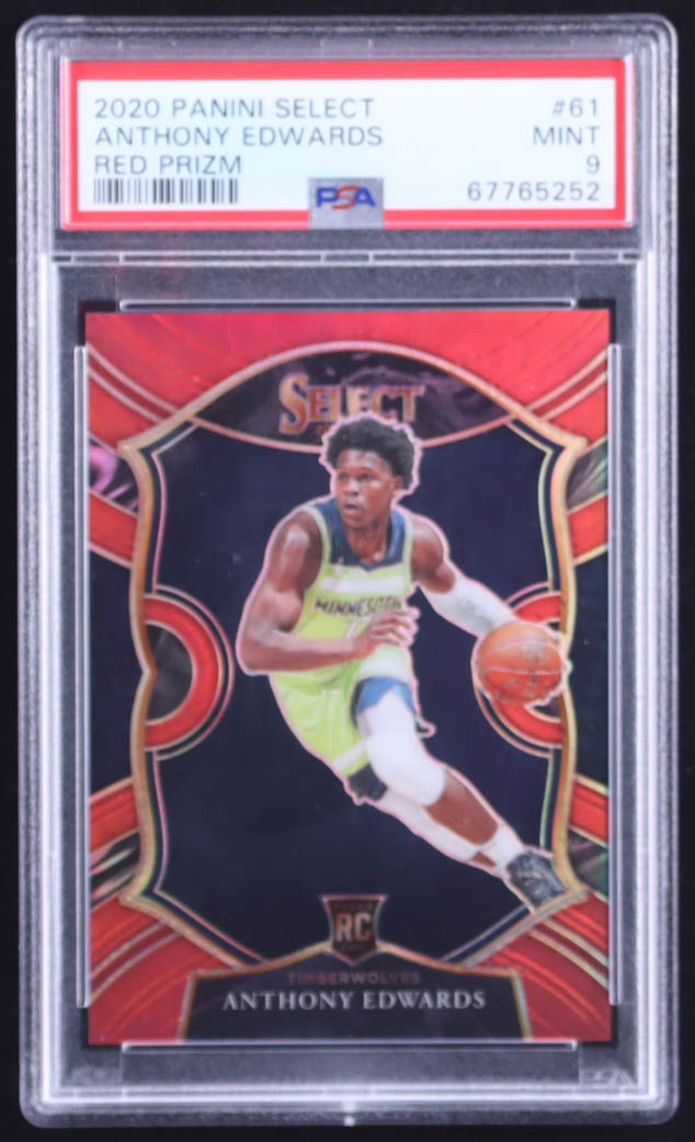 Anthony Edwards 2020-21 Select Prizms Red #61 RC #083/199 (PSA 9) at PristineAuction.com Anthony Edwards 2020-21 Select Prizms Red #61 RC #083/199 (PSA 9) at PristineAuction.com