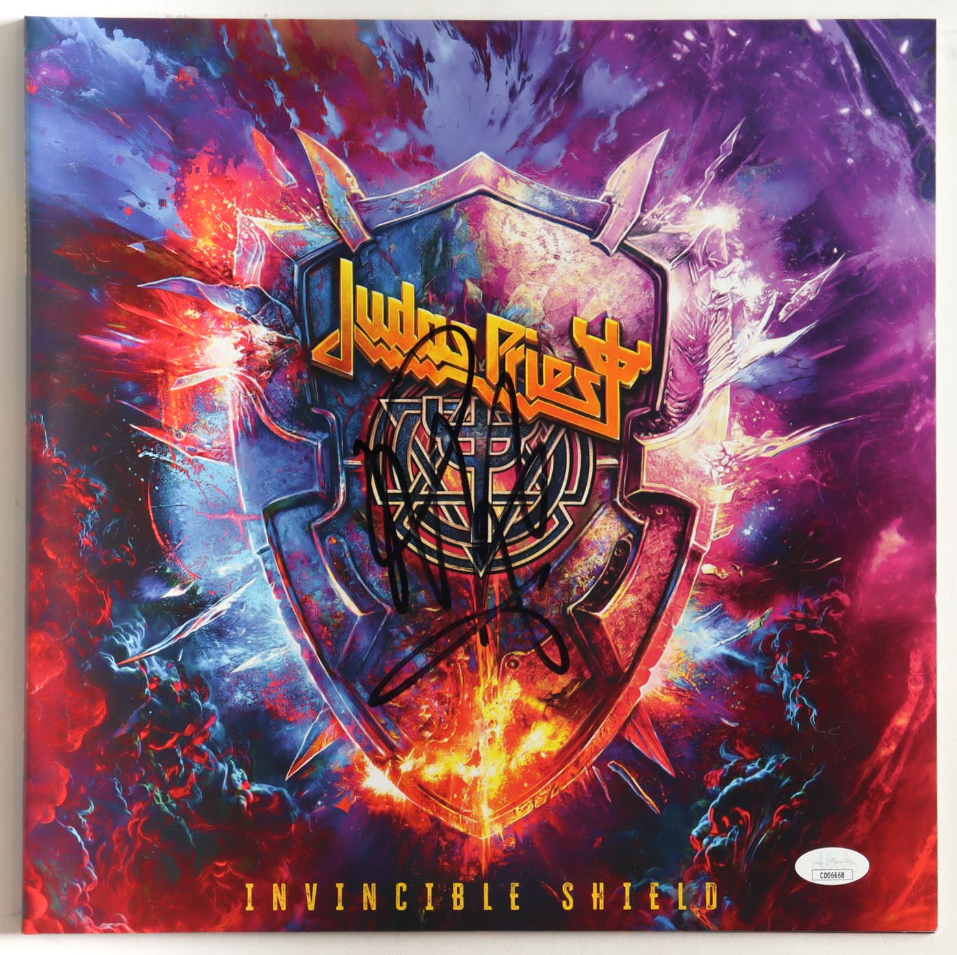 Rob Halford Signed Judas Priest "Invincible Shield" Vinyl Record Album (JSA) at PristineAuction.com Rob Halford Signed Judas Priest "Invincible Shield" Vinyl Record Album (JSA) at PristineAuction.com