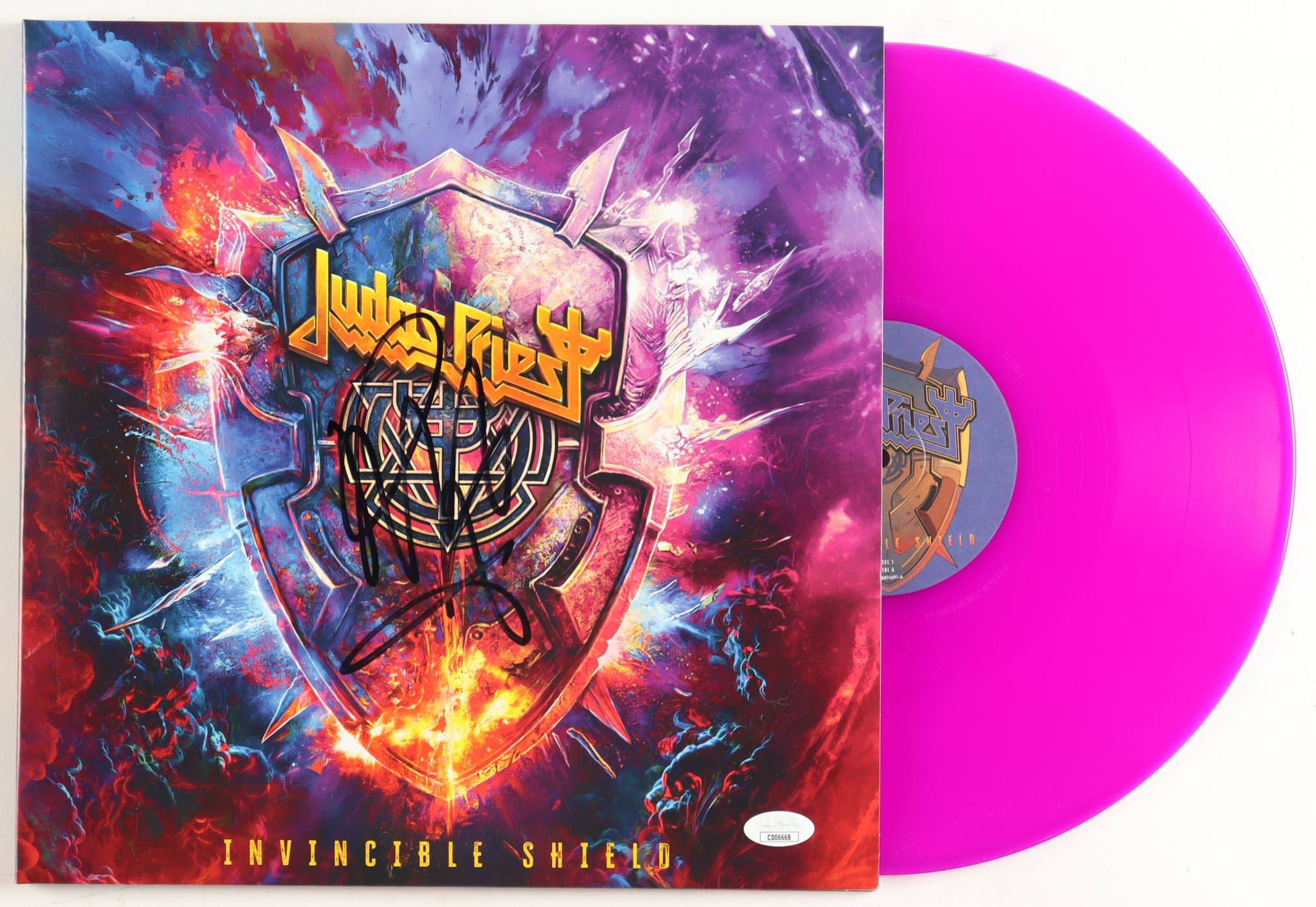 Rob Halford Signed Judas Priest "Invincible Shield" Vinyl Record Album (JSA) at PristineAuction.com Rob Halford Signed Judas Priest "Invincible Shield" Vinyl Record Album (JSA) at PristineAuction.com