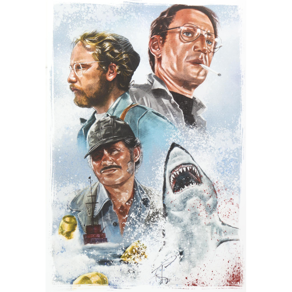 "Jaws" 13x19 Lithograph by Tony Santiago (PA) at PristineAuction.com