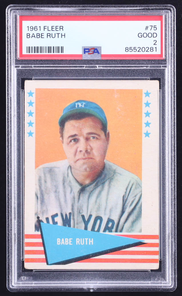 Babe Ruth 1961 Fleer #75 (PSA 2) at PristineAuction.com Babe Ruth 1961 Fleer #75 (PSA 2) at PristineAuction.com