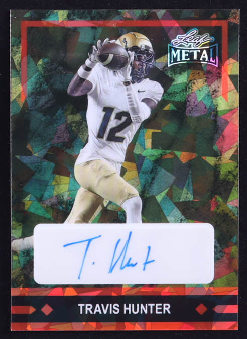 Travis Hunter 2024 Leaf Collective Gold Leaf Prospects Autographs Crystal Red #GLPTH1 RC #2/4 at PristineAuction.com Travis Hunter 2024 Leaf Collective Gold Leaf Prospects Autographs Crystal Red #GLPTH1 RC #2/4 at PristineAuction.com