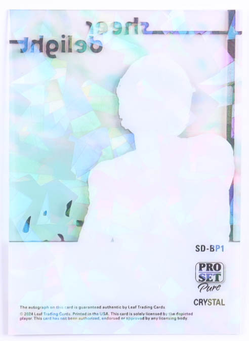 Brock Purdy 2024 Pro Set Pure Sheer Delight Holo Crystal Red #SDBP1 #4/4 at PristineAuction.com Brock Purdy 2024 Pro Set Pure Sheer Delight Holo Crystal Red #SDBP1 #4/4 at PristineAuction.com