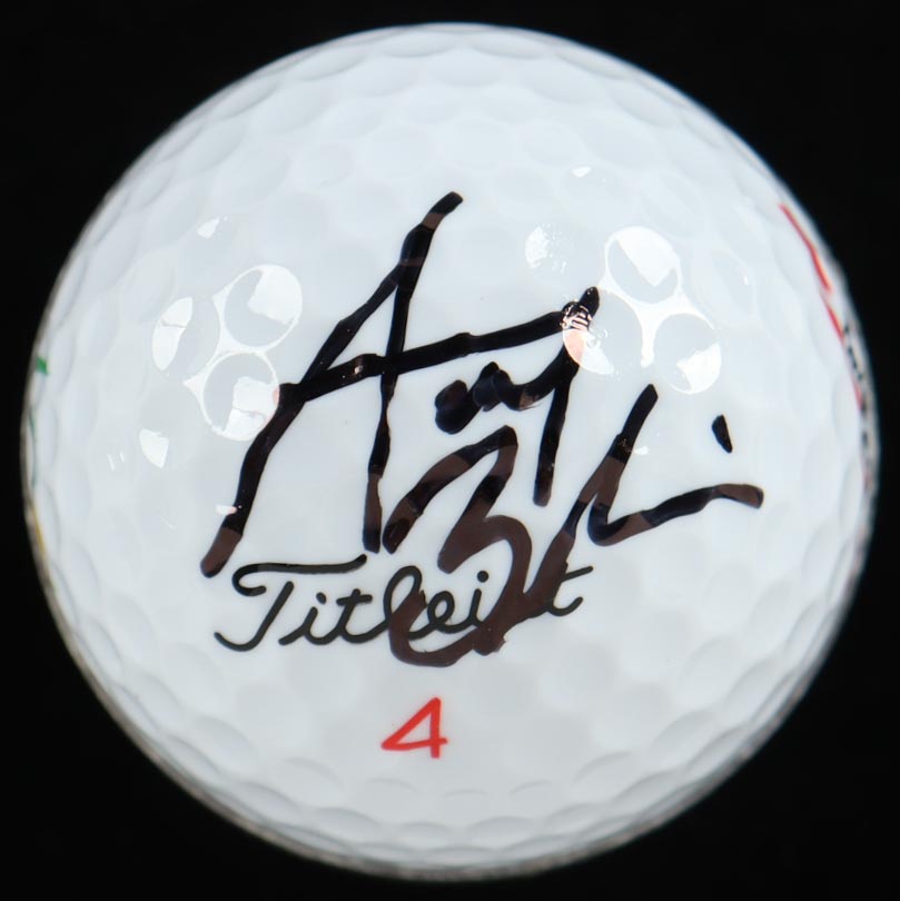 Akshay Bhatia Signed Waste Management Logo Golf Ball (JSA) at PristineAuction.com Akshay Bhatia Signed Waste Management Logo Golf Ball (JSA) at PristineAuction.com