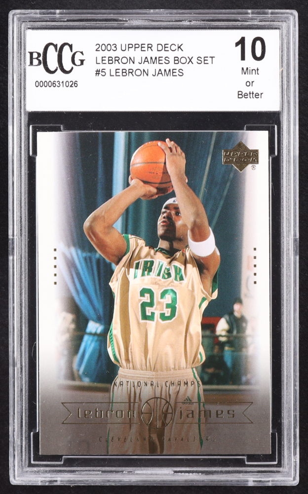 LeBron James 2003 Upper Deck LeBron James Box Set #5 RC (BCCG 10) at PristineAuction.com LeBron James 2003 Upper Deck LeBron James Box Set #5 RC (BCCG 10) at PristineAuction.com