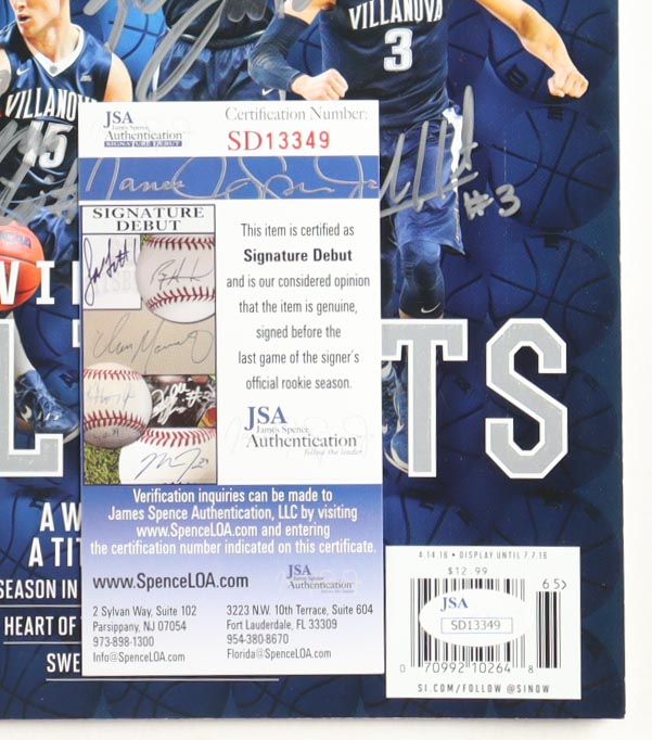 Villanova Wildcats 2016 NCAA Champions Commemorative Sports Illustrated Magazine Signed by Daniel Ochefu, Ryan Arcidiacono, Kris Jenkins & Josh Hart (JSA) at PristineAuction.com Villanova Wildcats 2016 NCAA Champions Commemorative Sports Illustrated Magazine Signed by Daniel Ochefu, Ryan Arcidiacono, Kris Jenkins & Josh Hart (JSA) at PristineAuction.com
